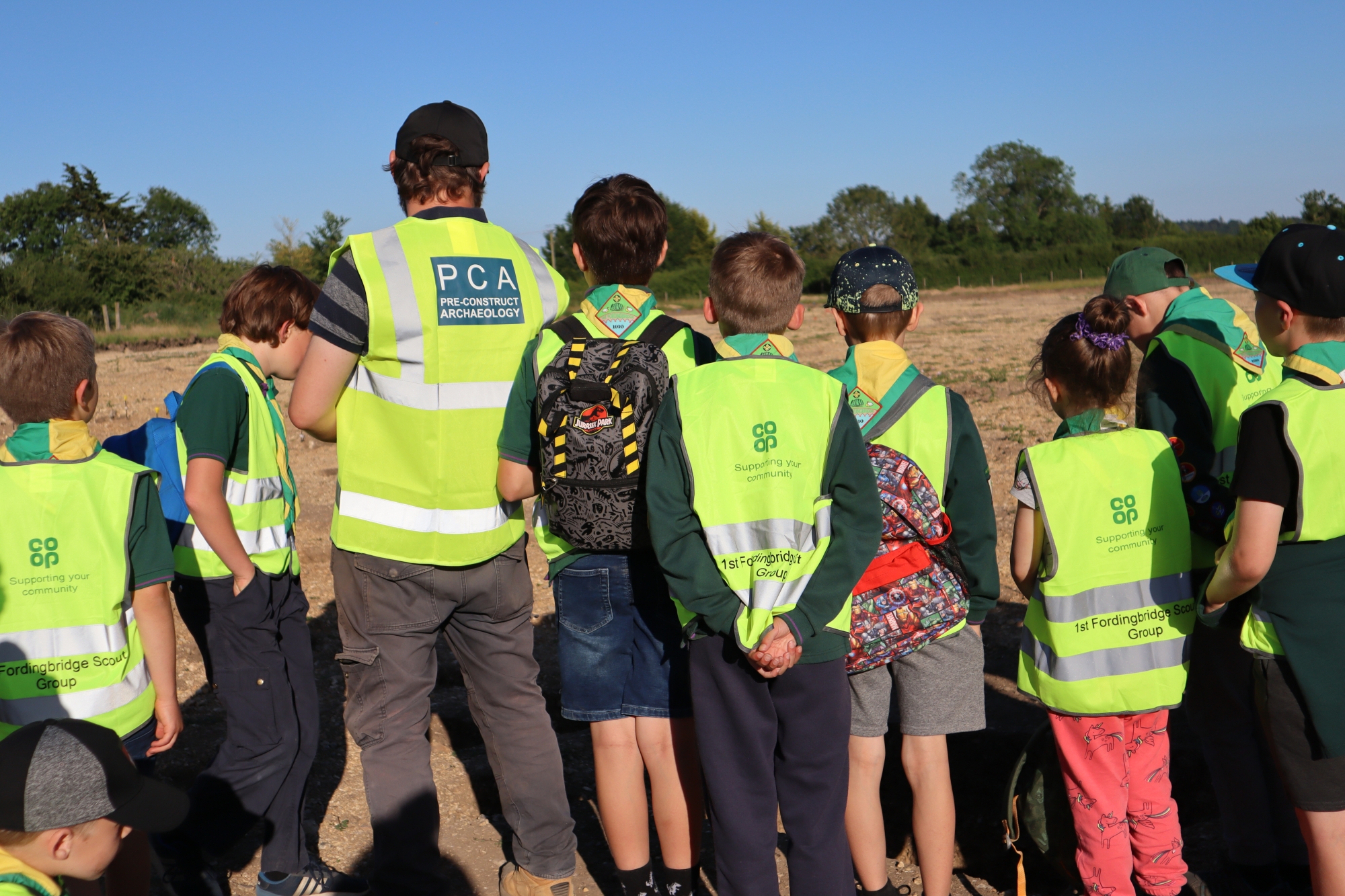 Cubs Scouts were treated to seeing a live archaeological dig site at Whitsbury Green, Fordingbridge
